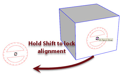 Hold Shift to lock alignment