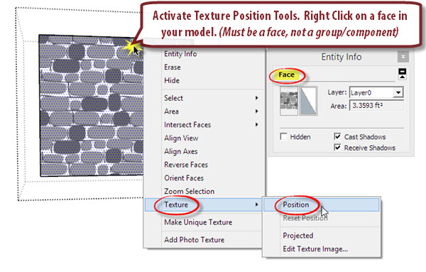 Position SketchUp Texture