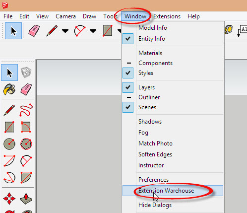 Extensionwarehousemenu