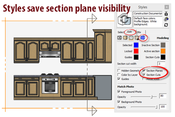 Section plane visibility